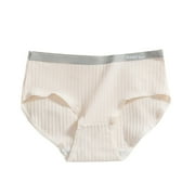 Quaouag Girls Underwear Cotton Panties Tag-Free Comfortable Briefs Mid Waist Triangle Panty Seamless Breathable Girls Underpants